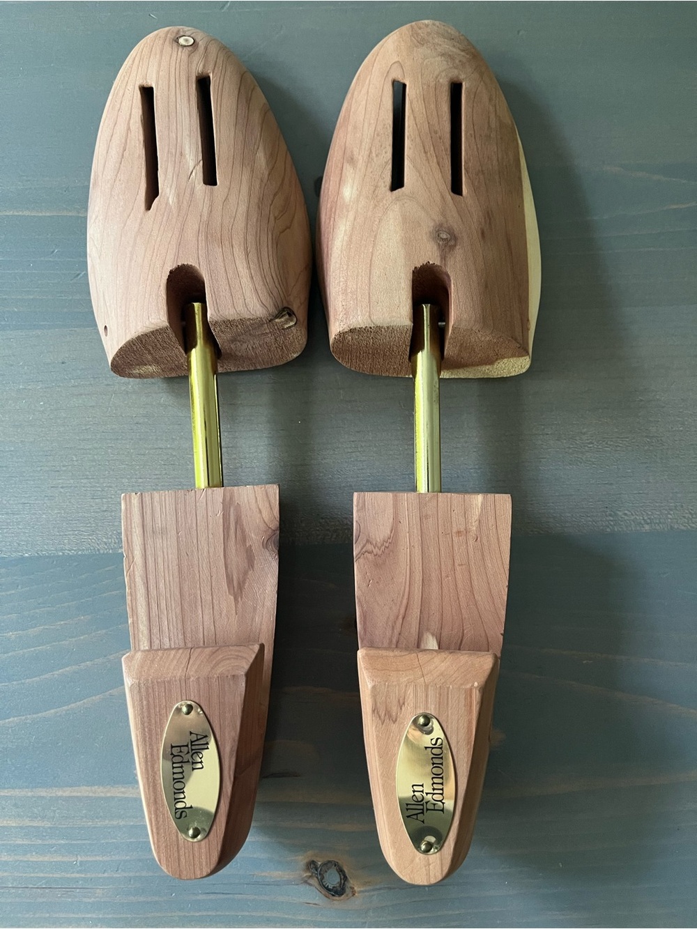 Allen Edmonds Cedar Shoe Tree stretcher Mens M Adjustable Split Toe Made in USA